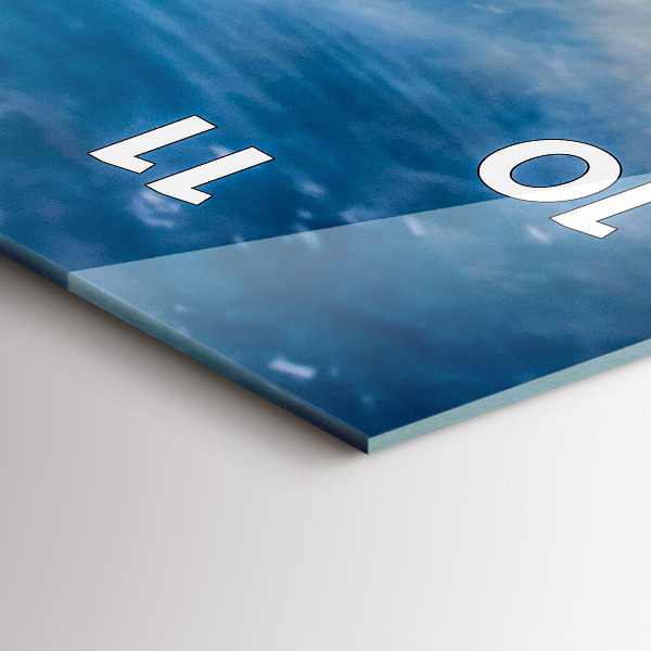 Modern vertical wall clock Sunrise Baltic Sea