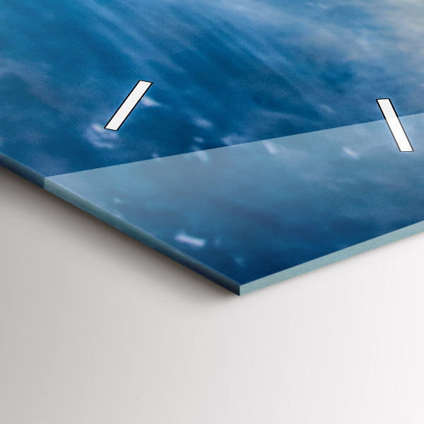 Modern vertical wall clock Sunrise Baltic Sea
