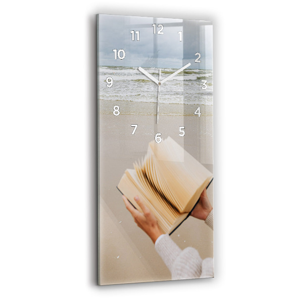 Modern vertical wall clock A moment with a book