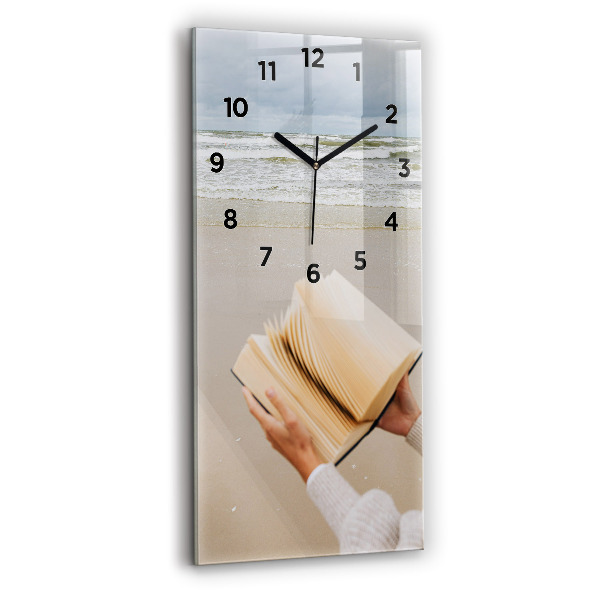 Modern vertical wall clock A moment with a book
