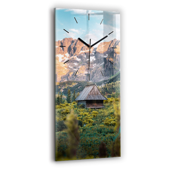 Modern vertical wall clock Cottage in the Tatra Mountains