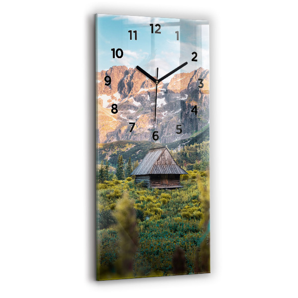 Modern vertical wall clock Cottage in the Tatra Mountains