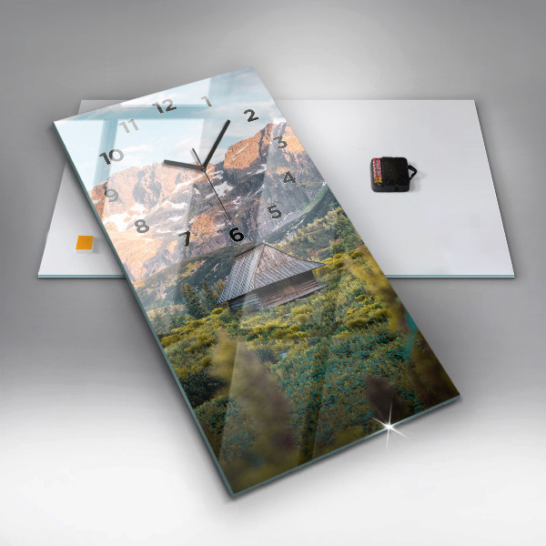 Modern vertical wall clock Cottage in the Tatra Mountains