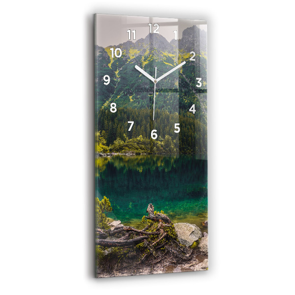 Modern vertical wall clock Morskie Oko in the Tatra Mountains
