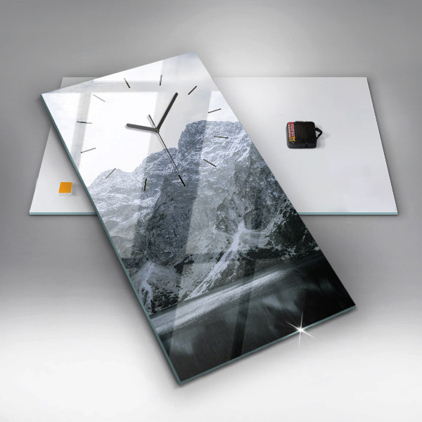 Modern vertical wall clock Morskie Oko in the Tatra Mountains