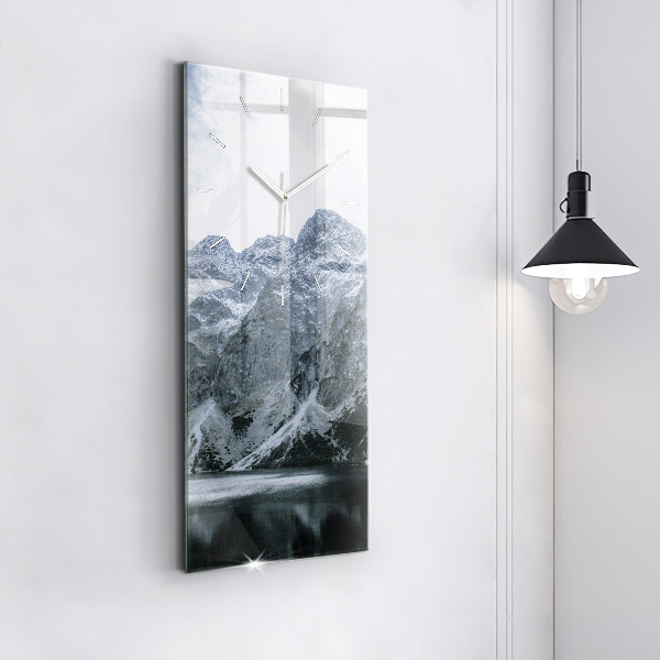Modern vertical wall clock Morskie Oko in the Tatra Mountains
