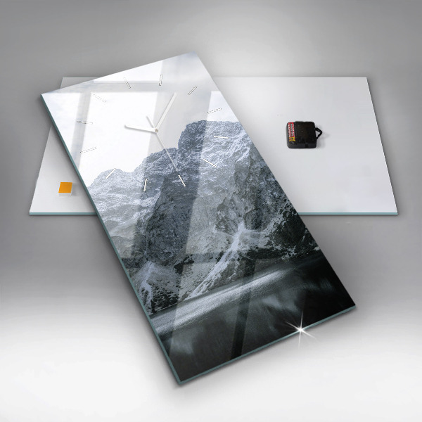 Modern vertical wall clock Morskie Oko in the Tatra Mountains