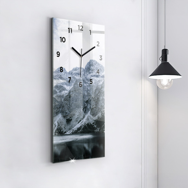 Modern vertical wall clock Morskie Oko in the Tatra Mountains