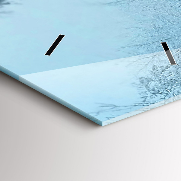 Modern vertical wall clock Deer on the tracks