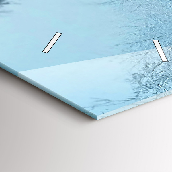 Modern vertical wall clock Deer on the tracks