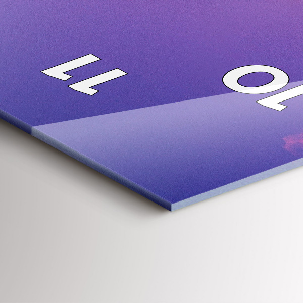 Modern vertical wall clock Skyscraper in Warsaw