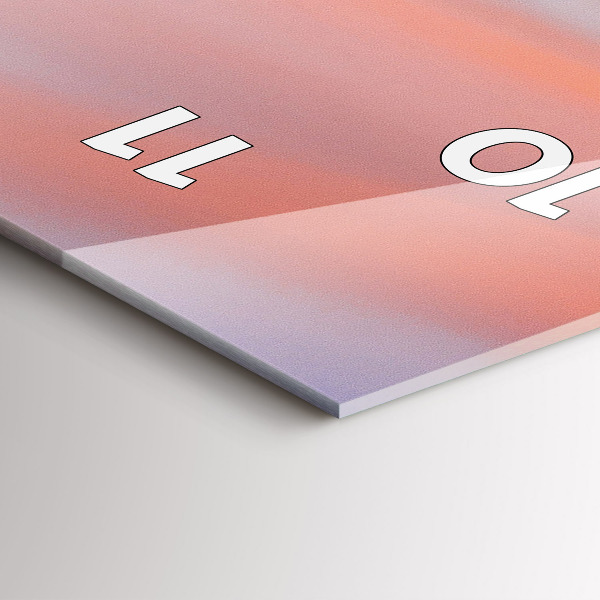 Modern vertical wall clock Lake view