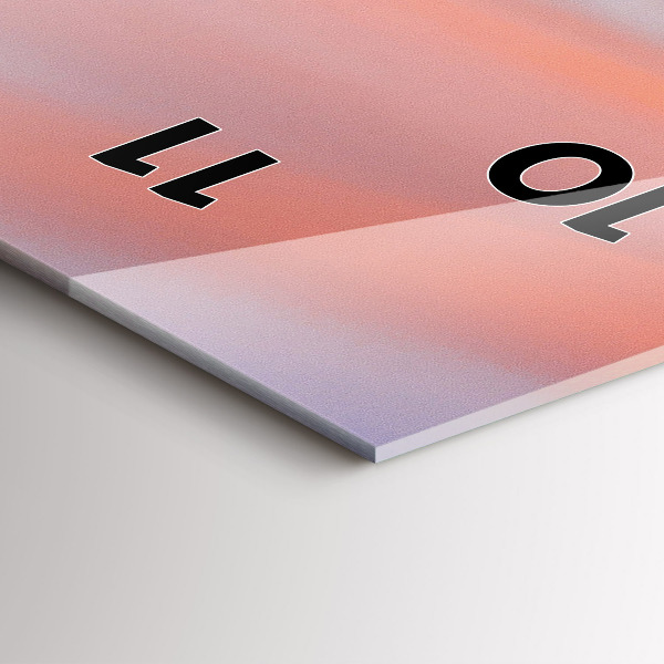 Modern vertical wall clock Lake view