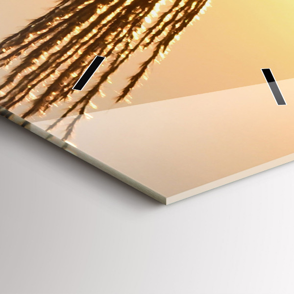 Modern vertical wall clock Wheat in the golden sun