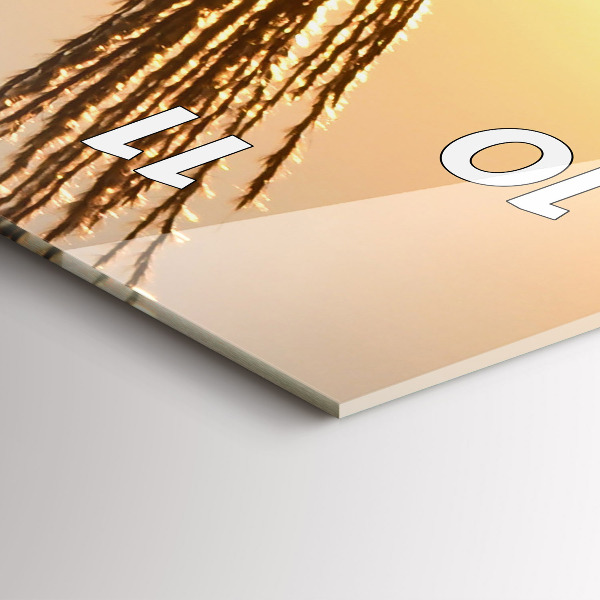 Modern vertical wall clock Wheat in the golden sun