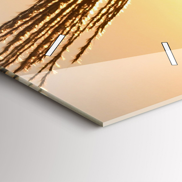 Modern vertical wall clock Wheat in the golden sun