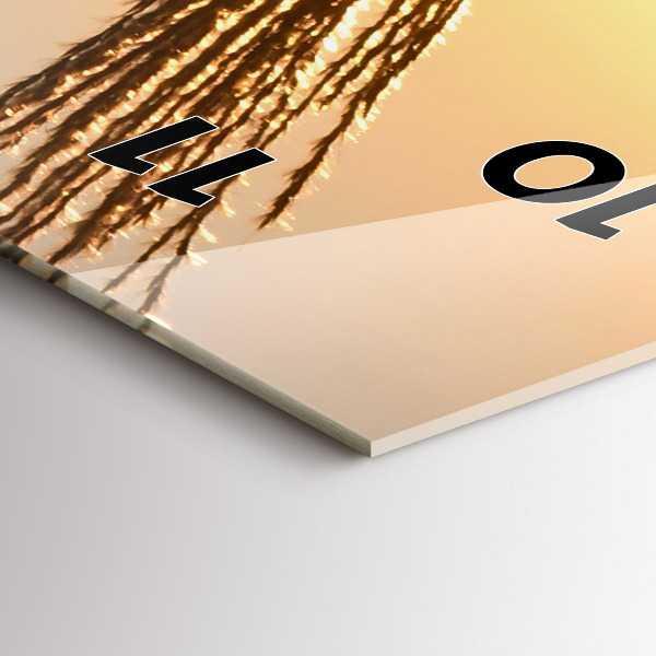 Modern vertical wall clock Wheat in the golden sun