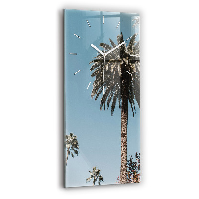 Modern vertical wall clock Palm trees in Los Angeles