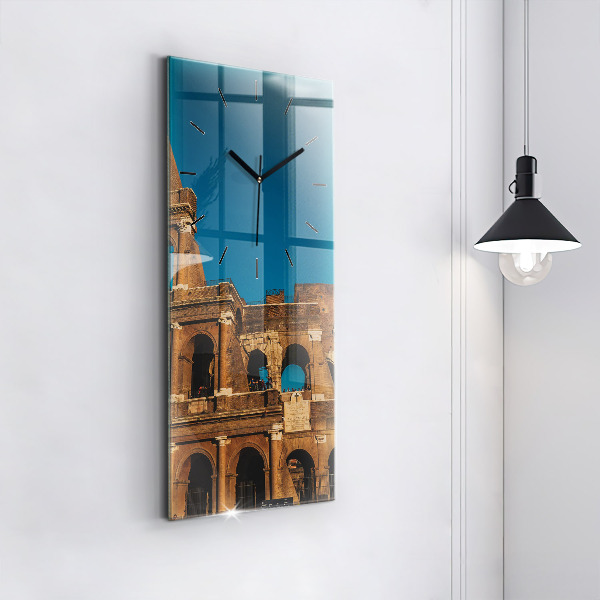 Modern vertical wall clock The Colosseum in Italy