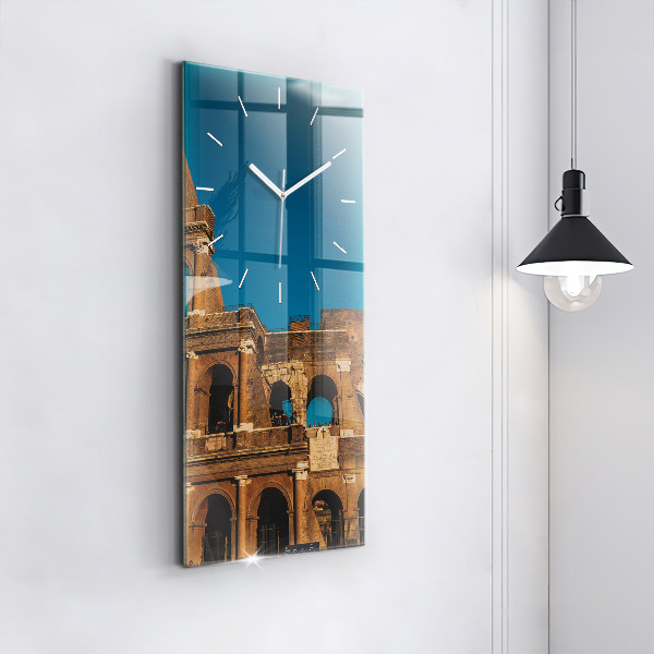 Modern vertical wall clock The Colosseum in Italy