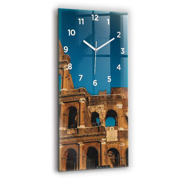 Modern vertical wall clock The Colosseum in Italy
