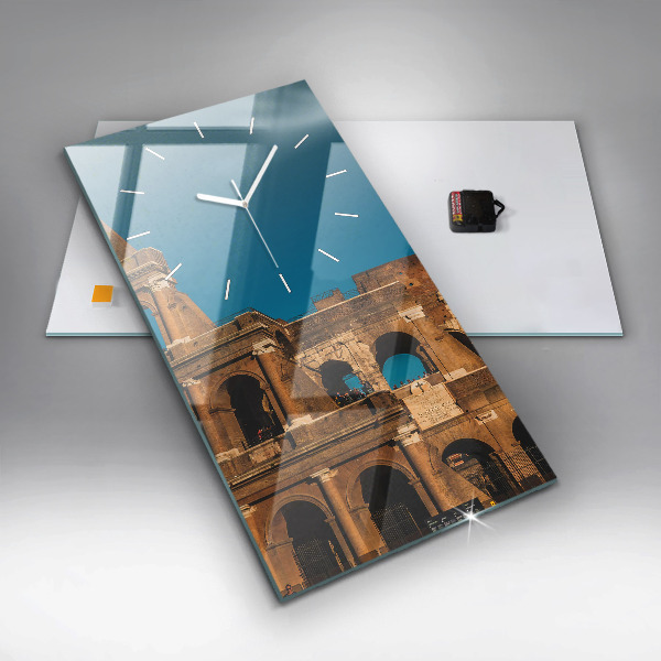 Modern vertical wall clock The Colosseum in Italy