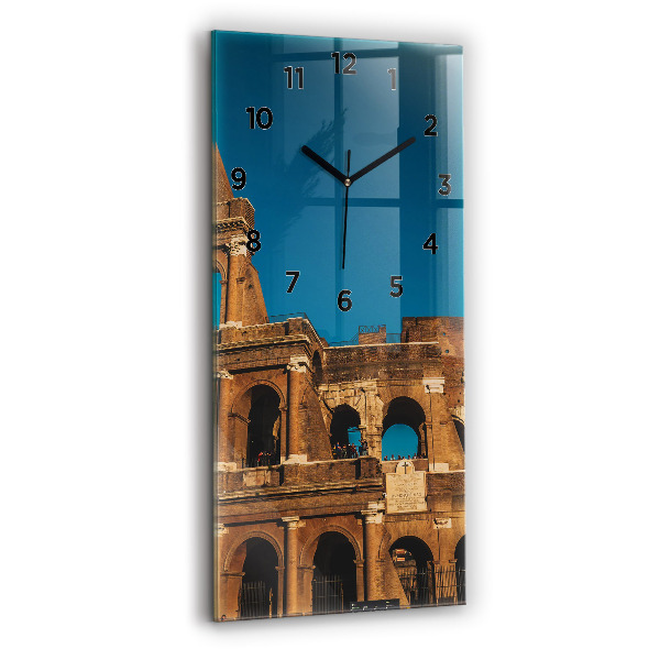 Modern vertical wall clock The Colosseum in Italy