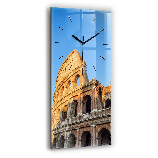 Modern vertical wall clock Colosseum in Rome