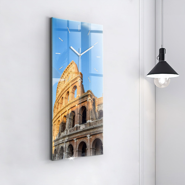 Modern vertical wall clock Colosseum in Rome