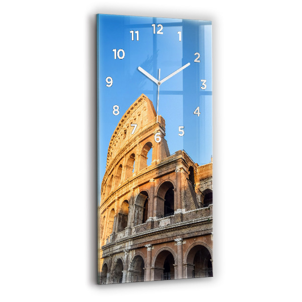 Modern vertical wall clock Colosseum in Rome
