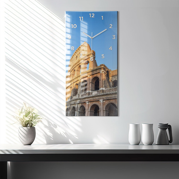 Modern vertical wall clock Colosseum in Rome