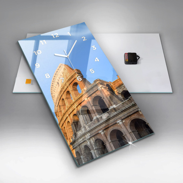 Modern vertical wall clock Colosseum in Rome