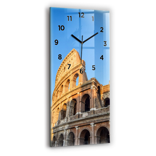 Modern vertical wall clock Colosseum in Rome