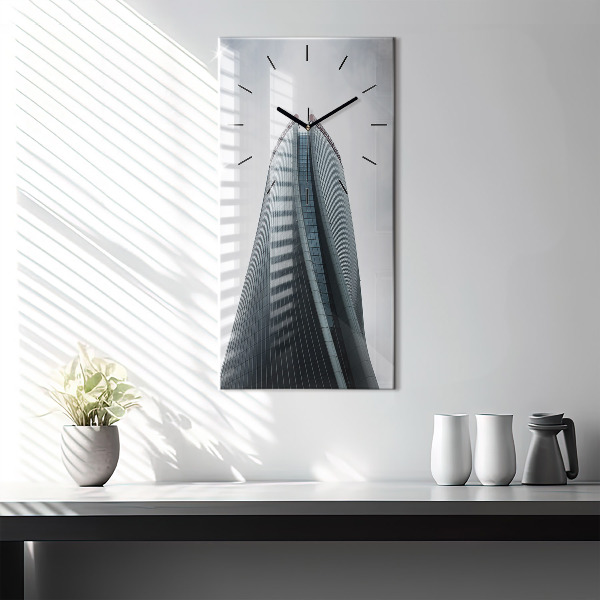 Modern vertical wall clock Skyscraper in Milan