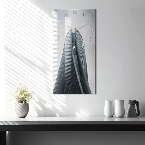 Modern vertical wall clock Skyscraper in Milan