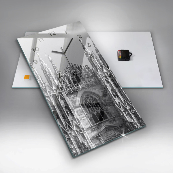Modern vertical wall clock Milan Cathedral