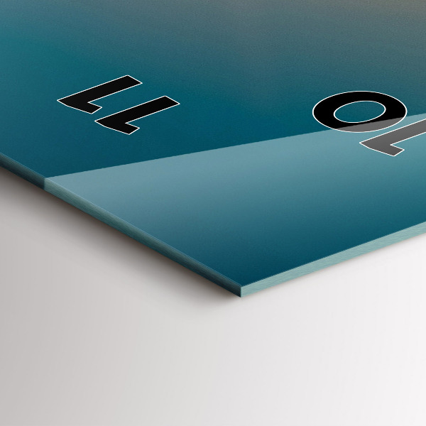 Modern vertical wall clock Sunrise landscape