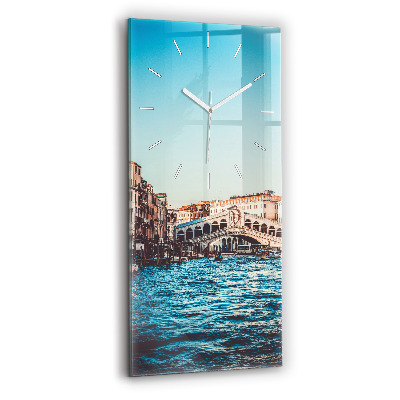 Modern vertical wall clock Rialto Bridge in Venice