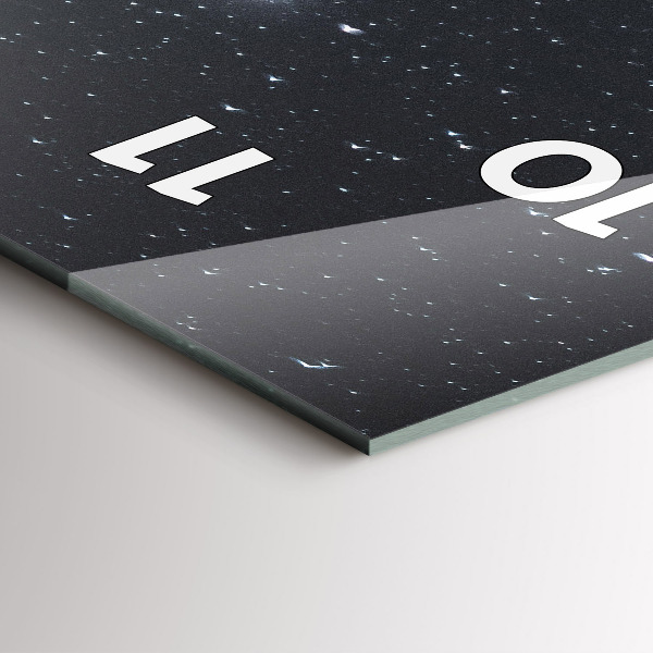 Modern vertical wall clock Mountain under the stars