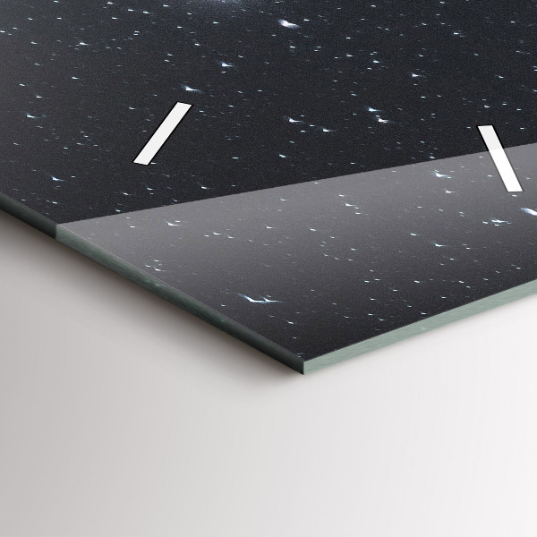 Modern vertical wall clock Mountain under the stars