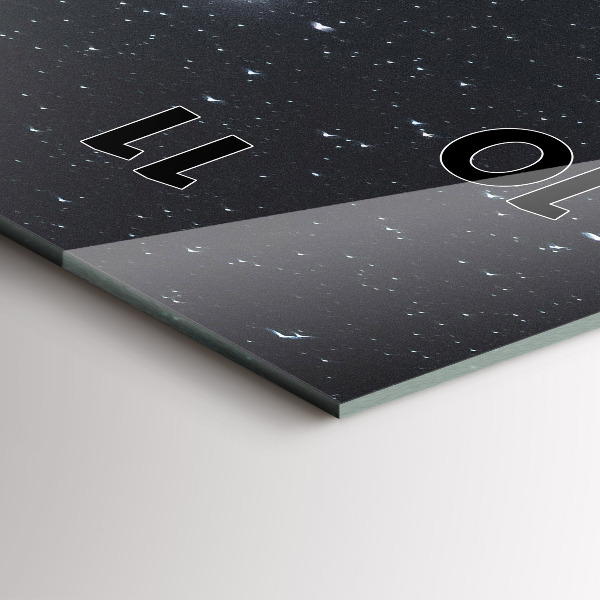 Modern vertical wall clock Mountain under the stars