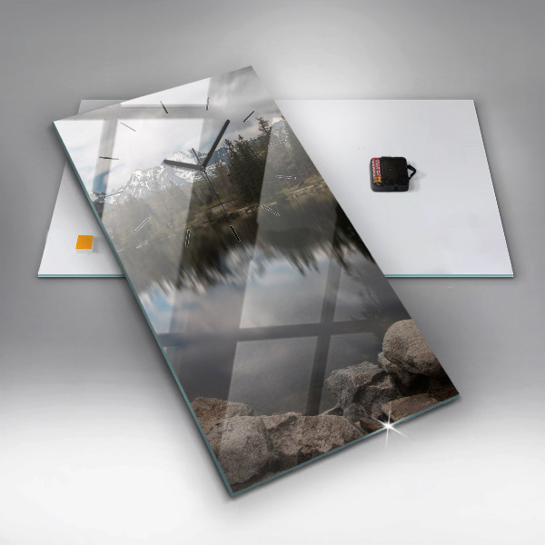 Modern vertical wall clock High Tatras in Slovakia