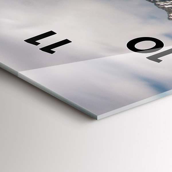 Modern vertical wall clock High Tatras in Slovakia