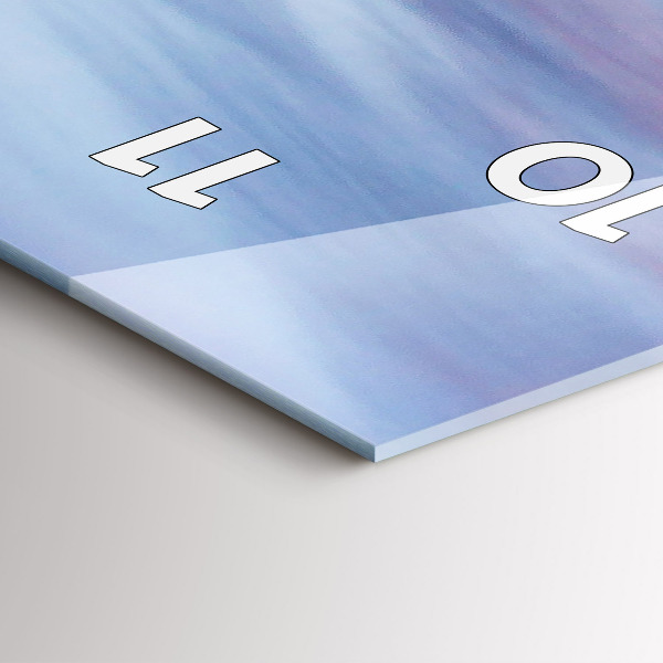 Modern vertical wall clock Cottage in the mountains