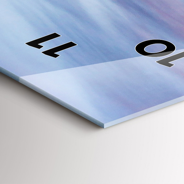 Modern vertical wall clock Cottage in the mountains