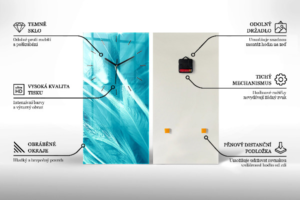 Modern vertical wall clock Rainy London