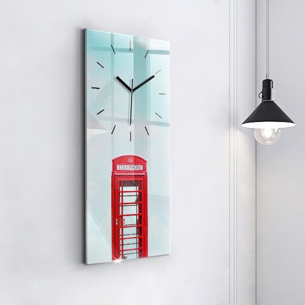 Modern vertical wall clock Public phone