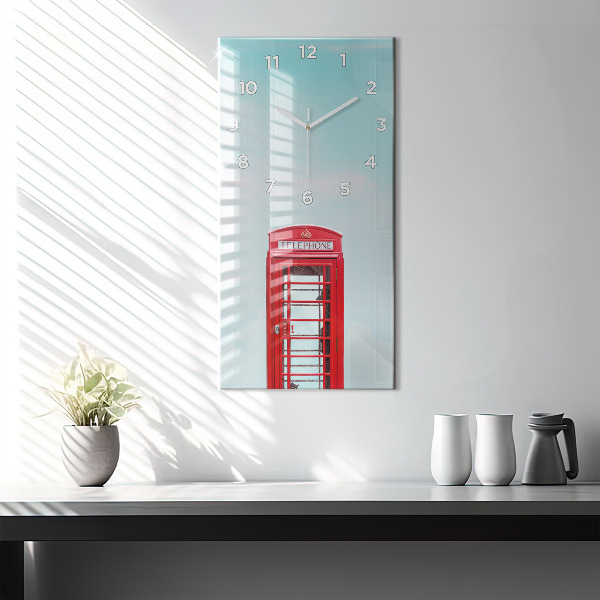 Modern vertical wall clock Public phone