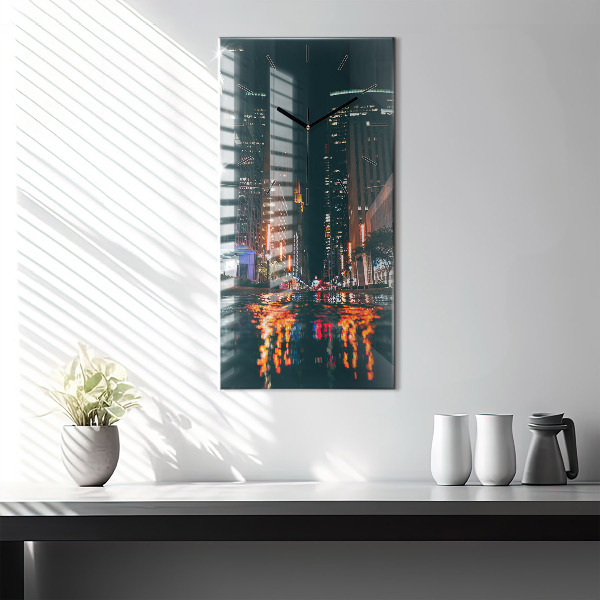 Modern vertical wall clock Hilton Houston