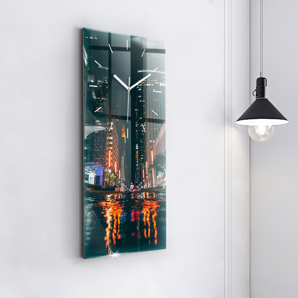Modern vertical wall clock Hilton Houston